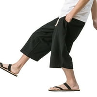 Beiwei muški džepovi pantalone sa obrezivanjem haremskog dna solidne boje Yoga Loungewear