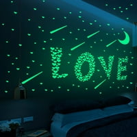 Četiri kombinacija Ljubavna fluorescentna naljepnica DIY zidna naljepnica 17x