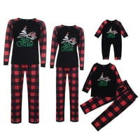 Odgovarajuće odjeće za obiteljske slike Božićne pidžame za porodične bivole plaćene hlače Podudaranje odjeće Reindeer Elk tiskane jamme Xmas