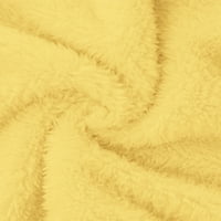 Voguele Women Jumper vrhovi dugih rukava Duks zimski topli pulover Chic džemperi Ugodno žuti 3xl