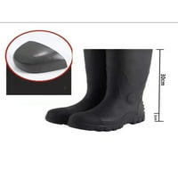 Gomelly Womens Sigurnosne cipele Čelična nožna kišna čizme za radne čizme Nelik klizanje Vrt Građevinski ribolov Mid Calf, čelični nožni prst 10,5