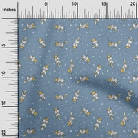 Onuone pamuk fle sivkasto plave tkanine dot & mačkati crtić šivaći materijal za ispis tkanina sa dvorištem