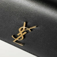 Saint Laurent ženska monogramska torbica crna kožna kvačila