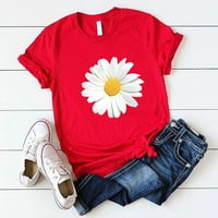 Cleance Žene vrhovi Ljeto plus veličina kratkih rukava cvjetna print CrewNeck t majice majice