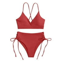 Aufmer prodaja kupaćih odijela za žene plivanje debla na dna kupaći kostim crveni