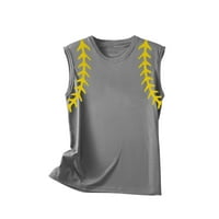 Olinnn ženski ljetni tunički tenkovi za bejzbol tiskani Cami Raceback Crew majice Slim Fit Flowless Flowy bluza karoserija Žene Modni trendy Besprijekor 10
