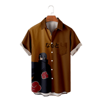 Narutoska tema Košulja za prozračivanje dolje majice za odrasle i dijete sa džepom prsa