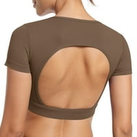 Ženske majice Žene Otvorene trake za povratne boje s prijenosnim jastučićima Vježbajte bez leđa Brasta