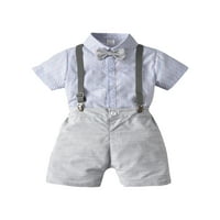 Toddler novorođenčad dječake Slice Storys Set Gentleman Dot Bow knot košulja + podesive snimke kratke