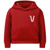 Daxton za mladeni unizno pulover crveni duksev s dukserom srednje težine po mjeri bijeli brojevi i slova,