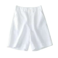 Chueow ženske šarene hlače u boji znojne kratke hlače casual labavo visokih struka kratkog hlača