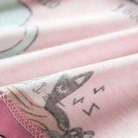 Glookwis Ladies Pijamas setovi V izrez Ležerne prilike za spavanje Dragonfly Ispiši kućnu odjeću noćna odjeća s kratkim rukavima ljetna ružičasta m