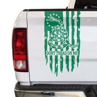 Ne gazi me gadsden zastava u uznemirenoj američkoj američkoj američkoj zastavi za zastavu Tailgate vinil naljepnica Kompatibilan je s većinom kamiona Betsy Ross Flag Decal (11 20
