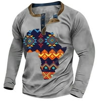 Košulje za muškarca stabilne odjeće Muški ispis plišanog toplog kaputa džemper runa Ležerni džemper