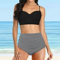 Tankini kupanje za žene Žene Visoko struk bikinis kupaći kostimi Kuhinja Ženska Retro BeachWear bikini