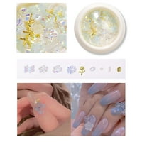 qucoqpe gel lak za nokte ljetni nail art cvijet leptir nakit boja cvijet za nokte nokte preša na noktima,
