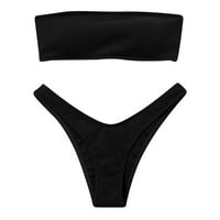 Kulišta Yuehao za žene Ženski bikini High Struk temmska kontrola dva kupaća kostimi