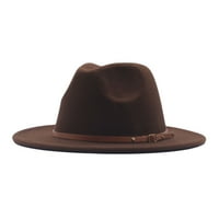 NSENDM Panama Wide Fedora Hat Disketa Classic Hat Vutna kopča Žene bejzbol bejzbol kape za male do mjeseci šešir Bijele jedna veličina