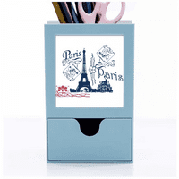 Eiffelov toranj Francuska Paris line crtež za crtanje isporučuje karticu za držač organizatora
