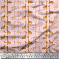 Soimoi poli krep tkanine žirafe djeca za ispis tkanine sa dvorištem širom