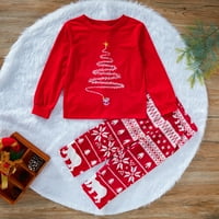 Božićno podudaranje porodične pidžame za žene muškarci Djeca s dugim rukavima praznici PJS setovi sanja