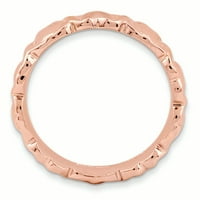 LE & LU Sterling srebrne boje izraze ružičasta prstena za srce LAL9691