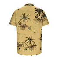 Ernkv muške slobodne udobne košulje odjeću za čišćenje ljeto kratkih rukava majica rever pulover Havajska