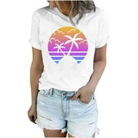 Grafičke majice Y2K za žene Ležerne prilike Seksi moda Summer Okrugli vrat Majica s kratkim rukavima