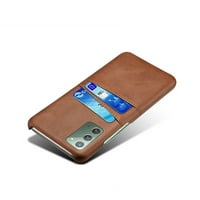 Poklopac Jiahe za Samsung Galaxy S10, novčanik s držačem kartice, tanki lagani udarnim otpornosti na vrhunske PU kožne protupožarne prorez na poklopcu, smeđe boje