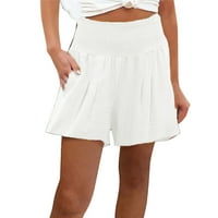 Ležerne kratke hlače za žene Ljeto Smajdljeni elastični struk Comfy Detaljne plaže Kratke hlače