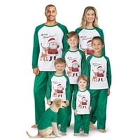 Božićna porodica podudaranje pidžama set za odrasle MENS WOMENS KIDS XMAS Santa Elk Print Noćna odjeća