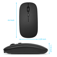 Bluetooth miš, punjivi bežični miš za ROG Telefon Ultimate Bluetooth bežični miš dizajniran za laptop MAC iPad Pro Računar tablet Android - crna