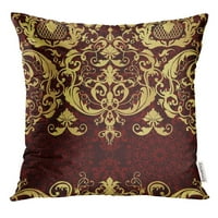 Silver Royal Luxury za uzorke Baroque Damask Cvjetni list jastučni jastučni jastučnica