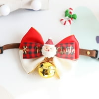 Ovratnik za kućne ljubimce Božićna serija uzorka ukrasni fleksibilni modni psi mače ogrlica s lukom