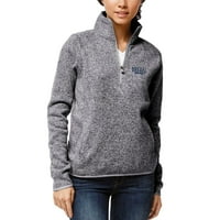 Ženska liga Collegiate Nosite Heather Sivi Drexel Dragons Logo Saranac Quarter-Zip pulover jakna