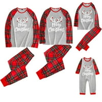 Podudaranje porodične pidžame postavlja Božić PJ's Santa Elk jelena tiskana i bivola plairana hlače