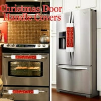 Loopsun Božićska mikrovalna pećnica ručka vrata rukavica rukavica hladnjak zaštitna rukavica