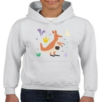 Kangaroo Doodle Safari Hoodie Juniors -Image by Shutterstock, Veliki