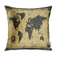 Svjetska stara karta Antikne geografije Europe Globe Jastuk jastuk