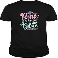 Ružičasta ili plava - olovni trbušni ispis žene majica kratki rukav o izrez Loose ženske majice, majica