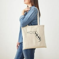 Cafepress - Florida Love Tote torba - prirodna platna torba, Torba za kupovinu tkanine
