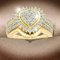 14k pozlaćeni ringling ringlove dijamantski metl dame modni vjenčani dijamantni prsten dva set prstena za žene puni dijamantni prsten sterling srebrni prsten