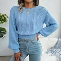 Prevelizirani džemperi za žene Solid Color Turtleneck dugi rukav kabel pletene pulover Ležerne prilike