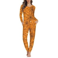 Noćna odjeća za žene plus veličine Početna Life Ultra Glatka za odmor Obitelj Lagane pruge Pumpkin joga