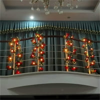 Tkanina Tassel Garland Christmas Cvijeće Rattan lampica LED baterija Bo Holiday Božićno drvce Dekorativna