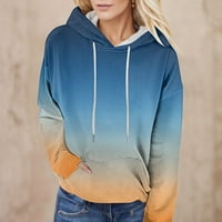 Kali_store ženski zip up hoodie ženski osnovni pulover dukserica labava ultra mekana dukserica sa džepovima