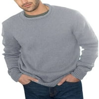 Paille Muški zimski pleteni pleteni pleteni džemperi Ležerne prilike Jumper vrhovi džemper za odmor pulover sive m