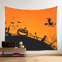 Halloween Dekorativna tapiserija, horor bundeve lampin Cat Taperry, za djecu spavaća soba za trpezariju