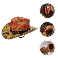 Vintage slamka šešir zapadnih šešica unise šešir kaubojski kaubojski kaut