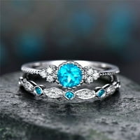Ženski modni dijamantni par nakit za prstenje za prstenje veličine 5- Valentinovo pokloni za žene djevojke